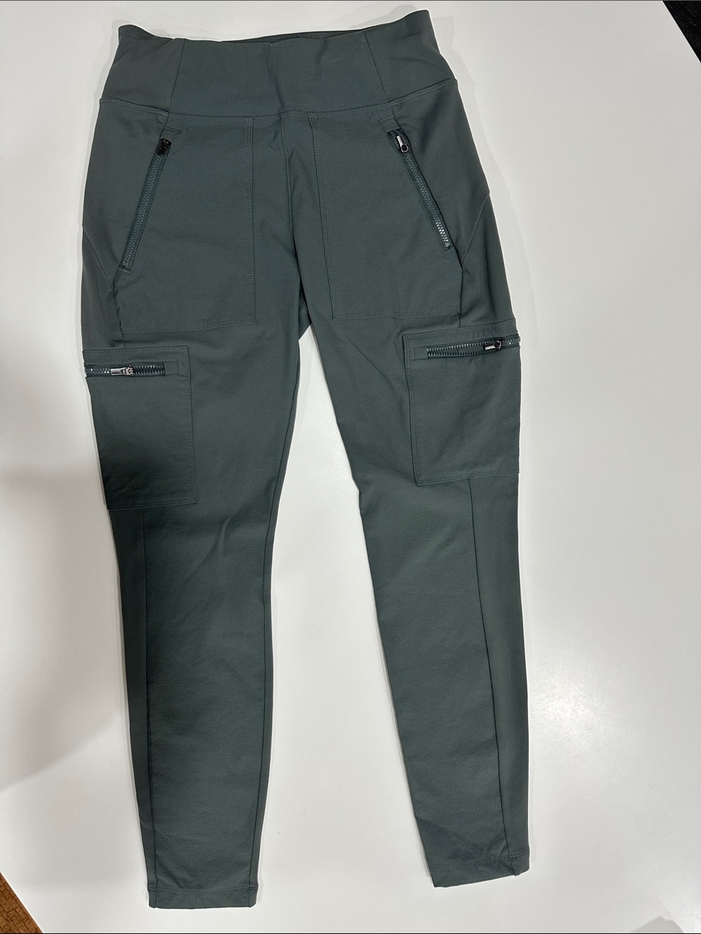 Athleta Dark Gray/Green Utility Joggers with Zip Pockets